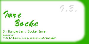 imre bocke business card